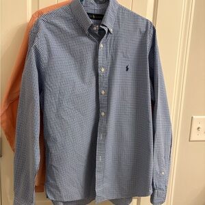 Men's Ralph Lauren Classic Blue Check Men's Shirt XL